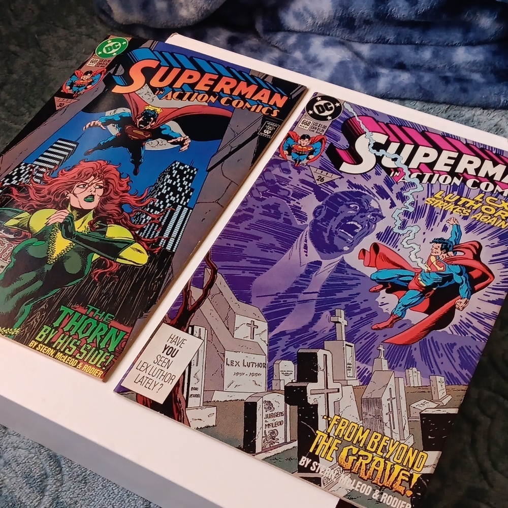 New Superman # 668,669 DC Comics 1991 vintage